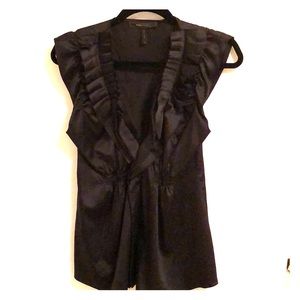 BCBG sleeveless black top